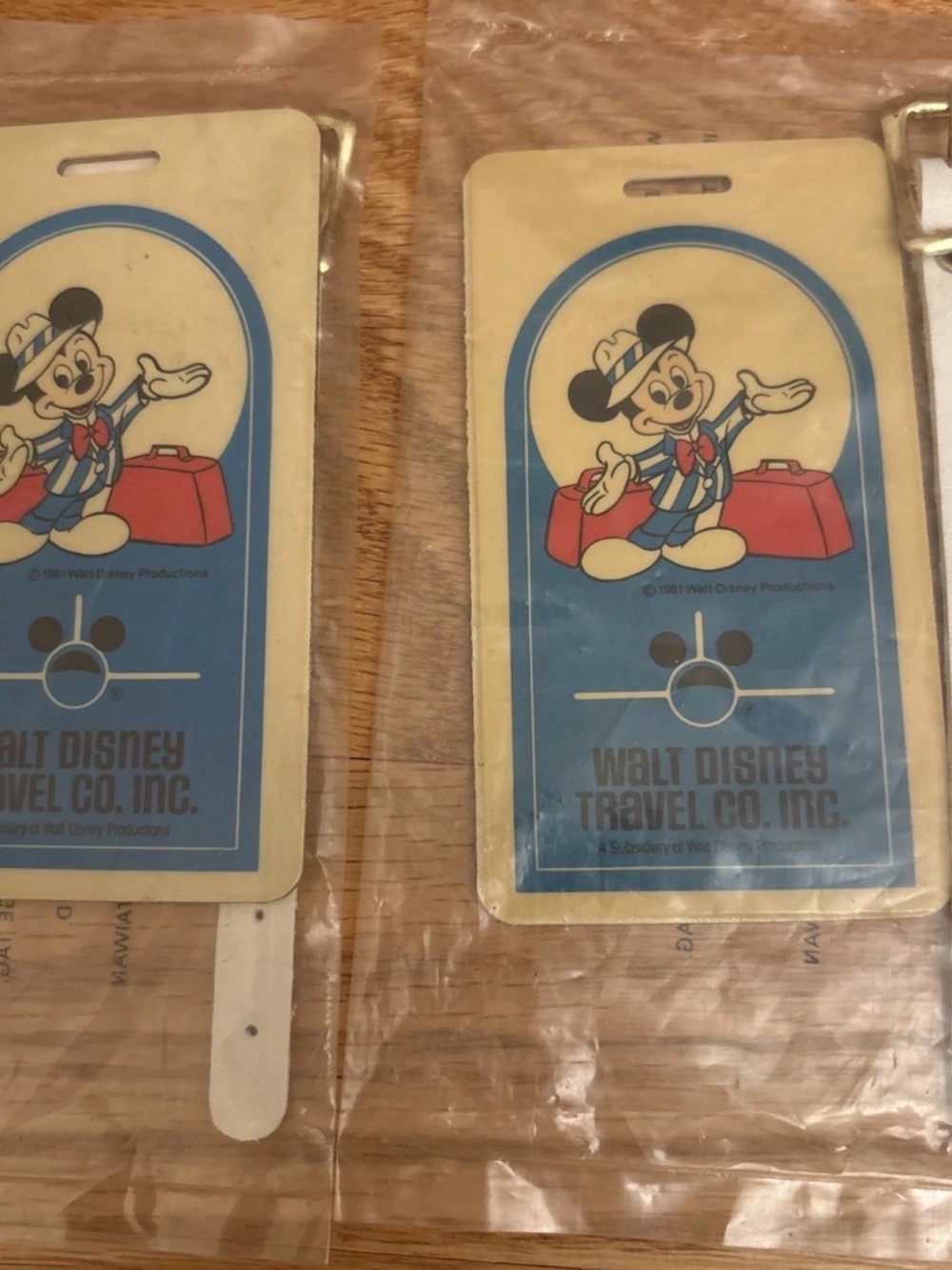 Walt Disney Travel Co. Vintage Mickey Luggage Tags Vintage 1980’s - NIB